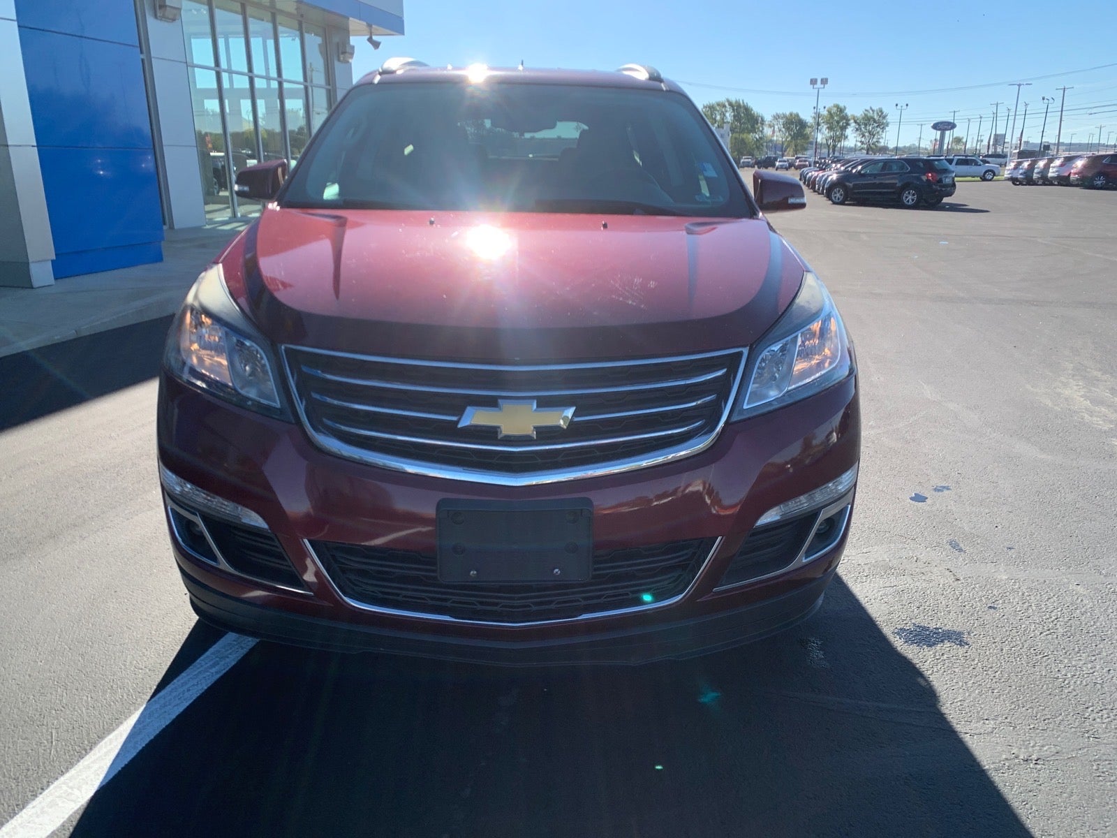 Used 2015 Chevrolet Traverse 1LT with VIN 1GNKRGKD7FJ330641 for sale in Shelby, OH